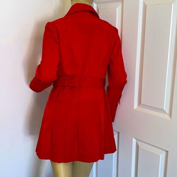 NEW Guess Mini Trench Coat Red Monogram Lining - Picture 5 of 9